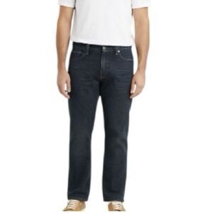 Levi's Men's Straight Fit Jeans Waist 34 Dark Wash Blue Denim